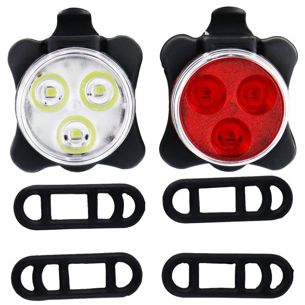Ascher Rechargeable LED Bike Light Set with 4 Light Modes - 1 White / 1 Red - Ascher - Simple Cell Shop, Free shipping from Maryland!