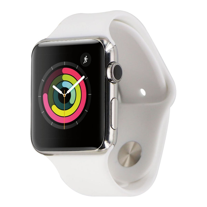 Apple Watch (1st Generation) 42mm (A1554) Stainless Steel / White Sport Band - Apple - Simple Cell Shop, Free shipping from Maryland!