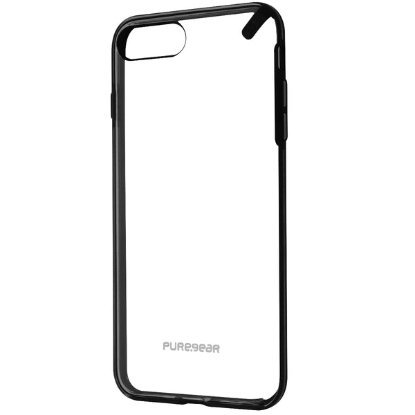 PureGear Slim Shell Series Hybrid Case for iPhone 8 Plus & 7 Plus - Clear/Black - PureGear - Simple Cell Shop, Free shipping from Maryland!