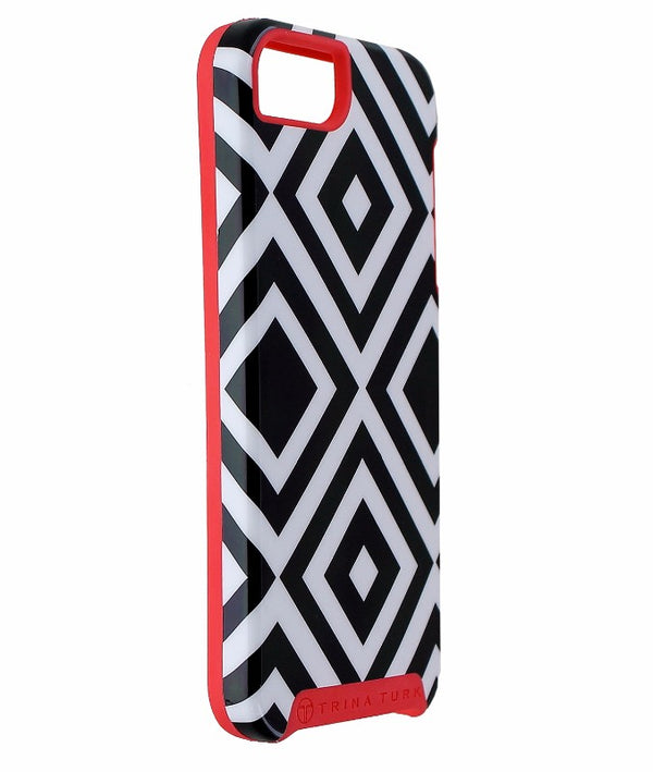 Trina Turk Dual Layer Case Cover for iPhone 5C - Black and White Squares/Pink - M-Edge - Simple Cell Shop, Free shipping from Maryland!