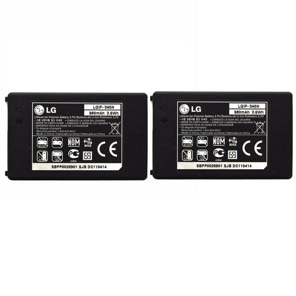 KIT 2x LG LGIP-340N 950 mAh Replacement Battery for LG GR500 Rumor 2 Tritan - LG - Simple Cell Shop, Free shipping from Maryland!