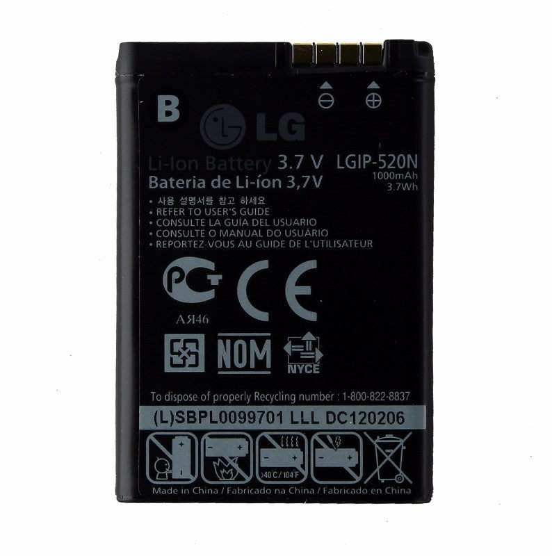LG Rechargeable 1,000mAh OEM Battery LGIP-520N for LG Chocolate / GD900 / GW505 - LG - Simple Cell Shop, Free shipping from Maryland!
