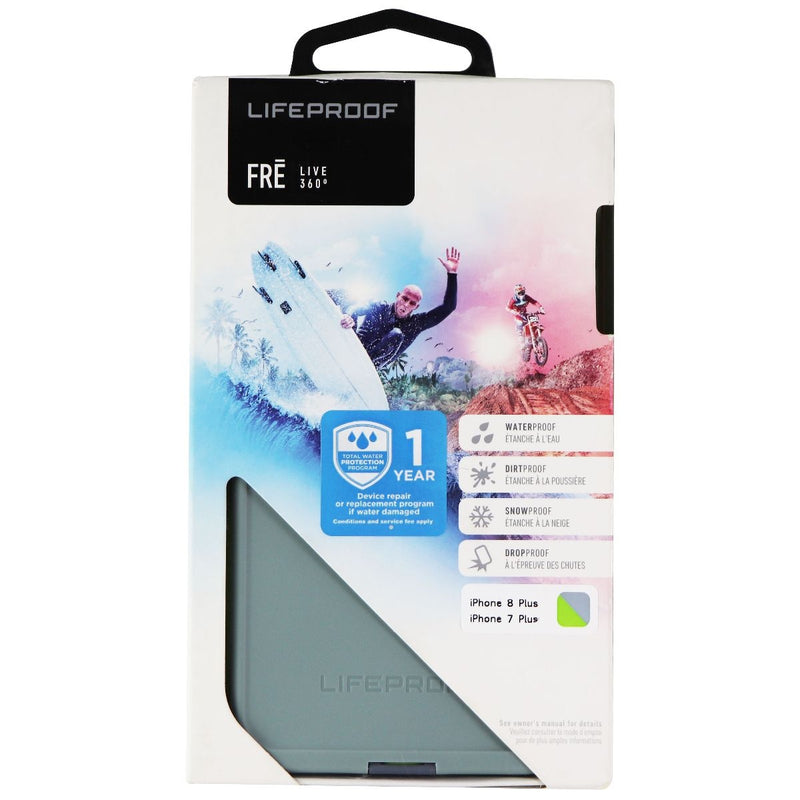 LifeProof FRE Waterproof Case for iPhone 8 Plus/7 Plus - Drop In/Gray/Lime Green - LifeProof - Simple Cell Shop, Free shipping from Maryland!