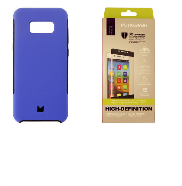 Blue Modal Dual Layer Case and PureGear HD Tempered Glass KIT for Galaxy S8 - Modal - Simple Cell Shop, Free shipping from Maryland!