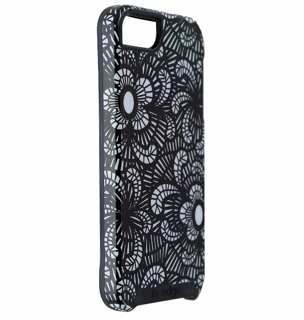 M-Edge Echo Series Hard Case Cover for iPhone 5/5s/SE - Black / White Flowers - M-Edge - Simple Cell Shop, Free shipping from Maryland!