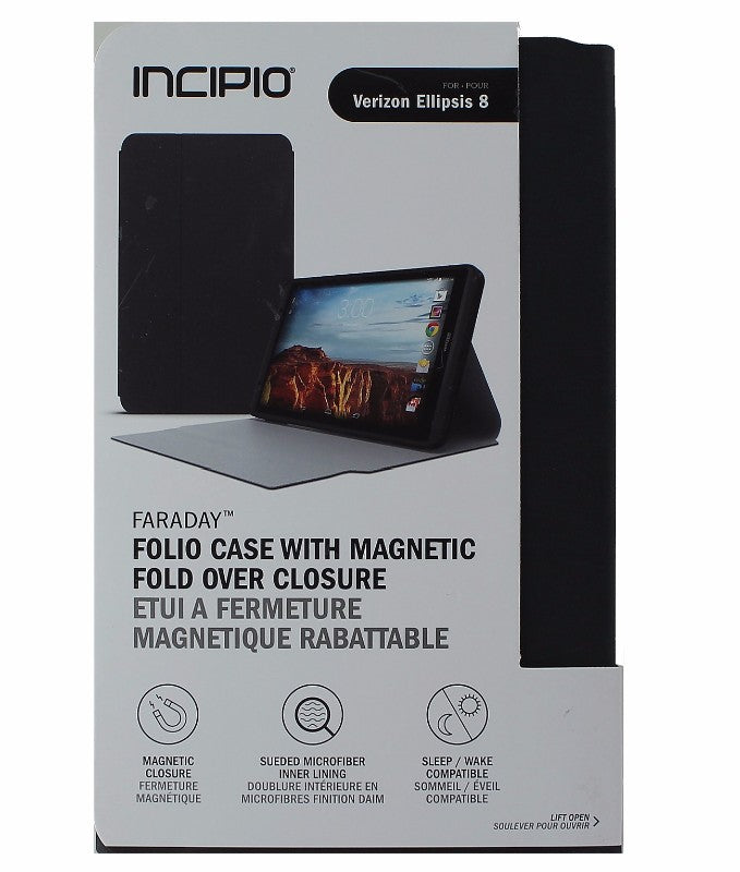 Incipio Faraday Series Protective Folio Case Cover Verizon Ellipsis 8 - Black - Incipio - Simple Cell Shop, Free shipping from Maryland!
