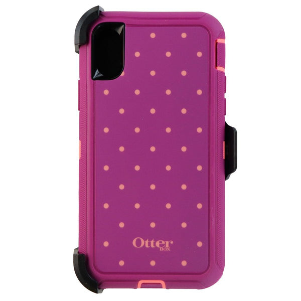 OtterBox Defender Series Screenless Case w/Holster for iPhone X 10 - Coral Dot - OtterBox - Simple Cell Shop, Free shipping from Maryland!