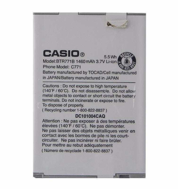 OEM Casio BTR771B 1460 mAh Replacement Battery for GzOne Commando C771 - Casio - Simple Cell Shop, Free shipping from Maryland!