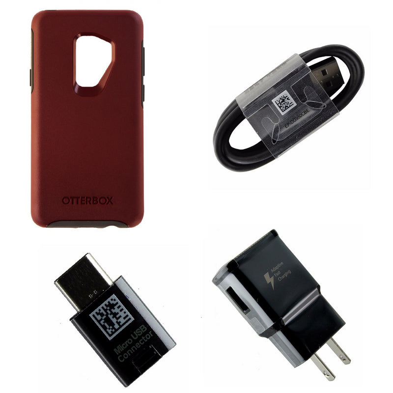 OEM Charger and Adapter KIT w/ OtterBox Red Symmetry Case for Samsung Galaxy S9+ - OtterBox - Simple Cell Shop, Free shipping from Maryland!