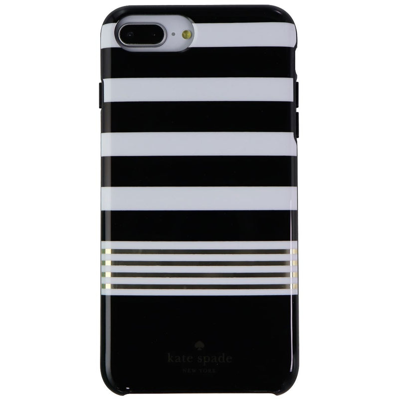 Kate Spade Hardshell Case for iPhone 8 Plus 7 Plus - Black/White/Gold Stripe - Kate Spade - Simple Cell Shop, Free shipping from Maryland!