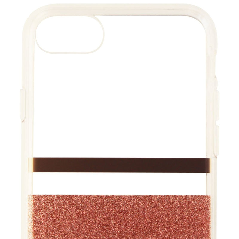 Kate Spade Flexible Hard Case for iPhone 8 7 - Clear/Rose Gold/Glitter Stripe - Kate Spade - Simple Cell Shop, Free shipping from Maryland!