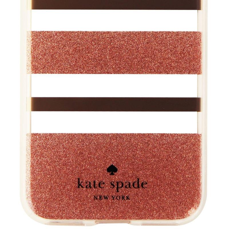 Kate Spade Flexible Hard Case for iPhone 8 7 - Clear/Rose Gold/Glitter Stripe - Kate Spade - Simple Cell Shop, Free shipping from Maryland!