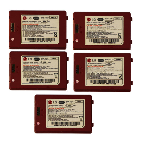 KIT 5x 950 mAh Replacement Battery (LGLP-AHKM) for LG Env 2 (VX9100) - LG - Simple Cell Shop, Free shipping from Maryland!