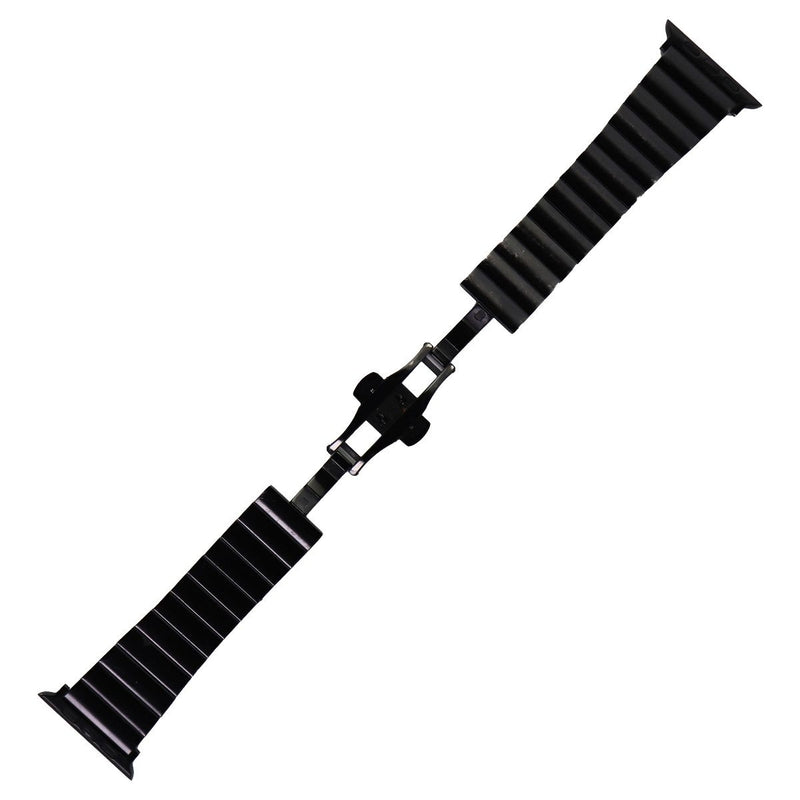 Platinum 42m Stainless Steel Band for Apple Watch 42 & 44mm All Series - Black - Platinum - Simple Cell Shop, Free shipping from Maryland!