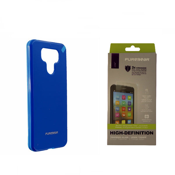NEW OEM PureGear Blue Slim Shell Case+ Tempered Glass Screen Protector for LG G6 - PureGear - Simple Cell Shop, Free shipping from Maryland!
