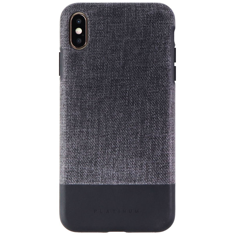 Platinum Crosshatch Case for Apple iPhone Xs Max Smartphones - Gray/Black - Platinum - Simple Cell Shop, Free shipping from Maryland!
