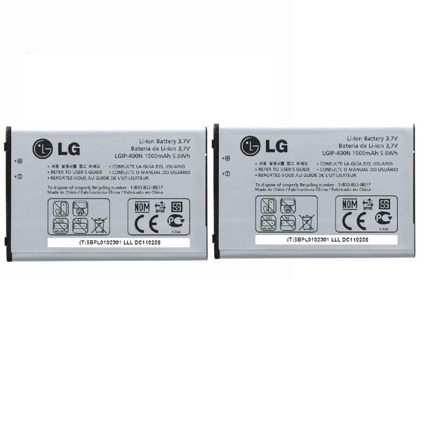 KIT 2x LG LGIP-400N 1500mAh Replacement Battery for Apex US740/Axis eXpo GW820 - LG - Simple Cell Shop, Free shipping from Maryland!