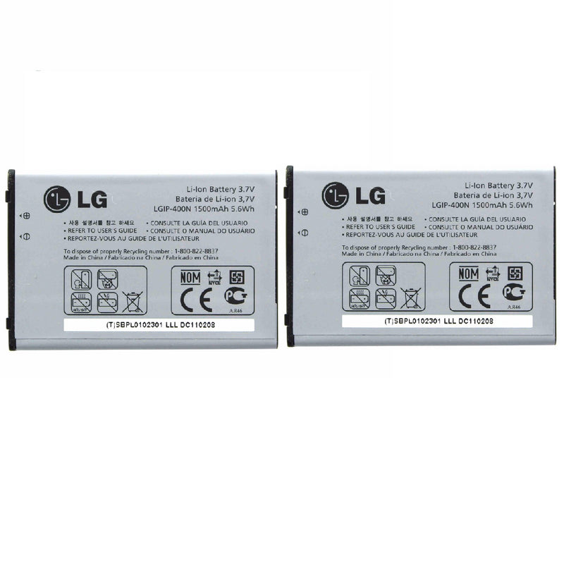 KIT 2x LG LGIP-400N 1500mAh Replacement Battery for Apex US740/Axis eXpo GW820 - LG - Simple Cell Shop, Free shipping from Maryland!
