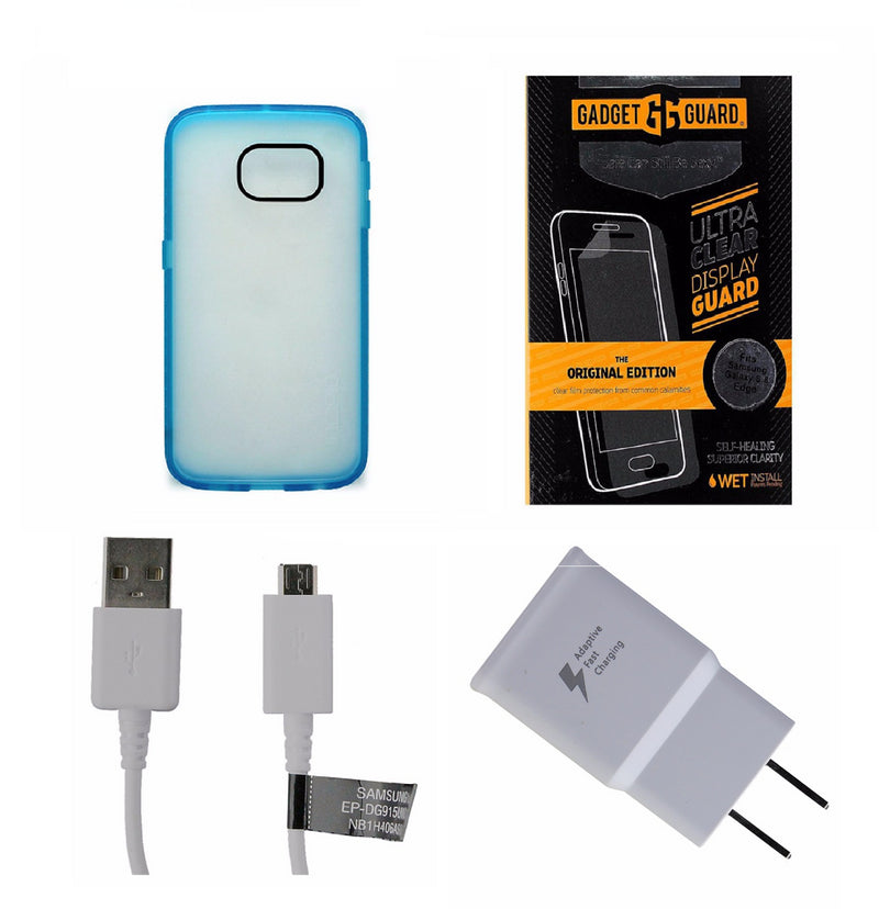 OEM Cable & Adapter + Screen Protector KIT w/ Blue Incipio Case for S6 Edge - Incipio - Simple Cell Shop, Free shipping from Maryland!