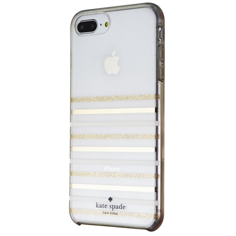 Kate Spade Gold Feeder Stripe Hard Case for Apple iPhone (7+) / (8+) - Clear - Kate Spade - Simple Cell Shop, Free shipping from Maryland!