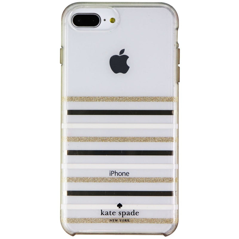 Kate Spade Gold Feeder Stripe Hard Case for Apple iPhone (7+) / (8+) - Clear - Kate Spade - Simple Cell Shop, Free shipping from Maryland!