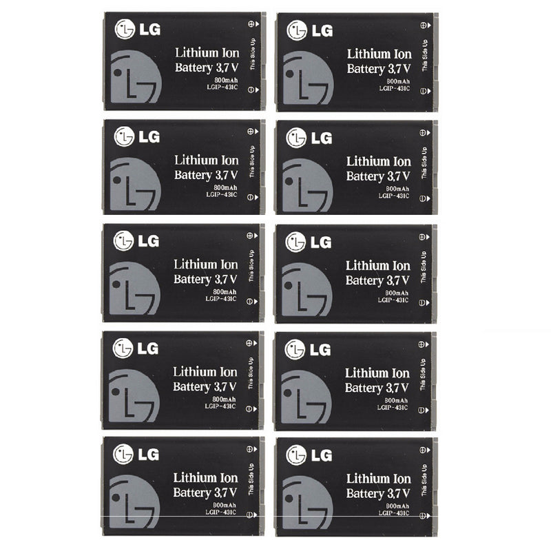 KIT 10x LG LGIP-431C 800 mAh Replacement Battery for LX410/UX145/VX145/AX140 - LG - Simple Cell Shop, Free shipping from Maryland!