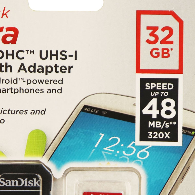 SanDisk Ultra Series microSDHC UHS-1 Card with Adapter - 32GB - 48MB/s Red/Gray - SanDisk - Simple Cell Shop, Free shipping from Maryland!