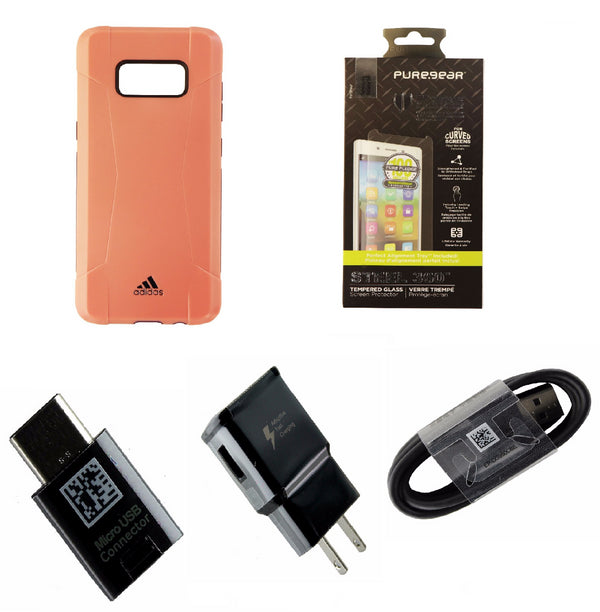 Samsung Galaxy S8 Accessory Kit with Case, Screen Protector, and Charging Kit - Adidas - Simple Cell Shop, Free shipping from Maryland!
