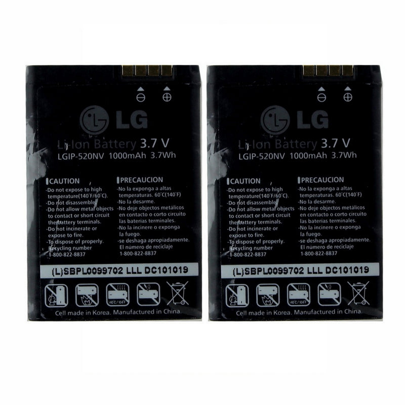 KIT 2x LG Rechargeable 1,000mAh OEM Battery (LGIP-520NV) for Accolade VX5600 - LG - Simple Cell Shop, Free shipping from Maryland!