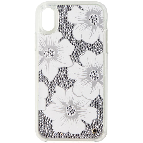 Kate Spade Phone Case for Apple iPhone XR - White Hollyhock / Crystal Gems - Kate Spade - Simple Cell Shop, Free shipping from Maryland!