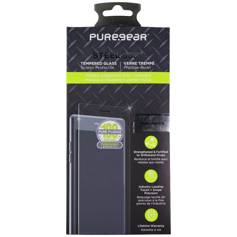 PureGear Steel 360 Tempered Glass Screen Protector for Google Pixel 3 XL - Clear - PureGear - Simple Cell Shop, Free shipping from Maryland!