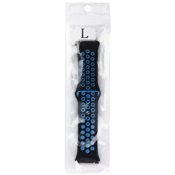 Replacement Silicone Sport Band for Fitbit Ionic - Black/Blue - (Large) - Unbranded - Simple Cell Shop, Free shipping from Maryland!