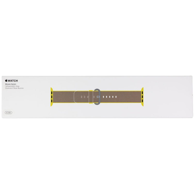 Apple 42mm Woven Nylon Band for Apple Watch 42 & 44mm - Yellow/Light Gray - Apple - Simple Cell Shop, Free shipping from Maryland!