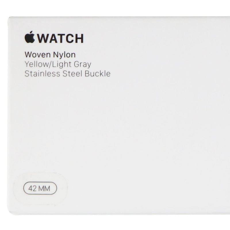 Apple 42mm Woven Nylon Band for Apple Watch 42 & 44mm - Yellow/Light Gray - Apple - Simple Cell Shop, Free shipping from Maryland!