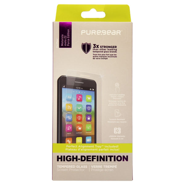 PureGear HD Tempered Glass with Alignment Tray for Moto Z2 Force - Clear - PureGear - Simple Cell Shop, Free shipping from Maryland!
