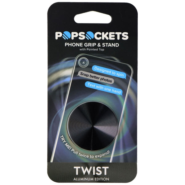 PopSockets Collapsible Grip and Stand for Smartphones - Twist Black Aluminum - PopSockets - Simple Cell Shop, Free shipping from Maryland!