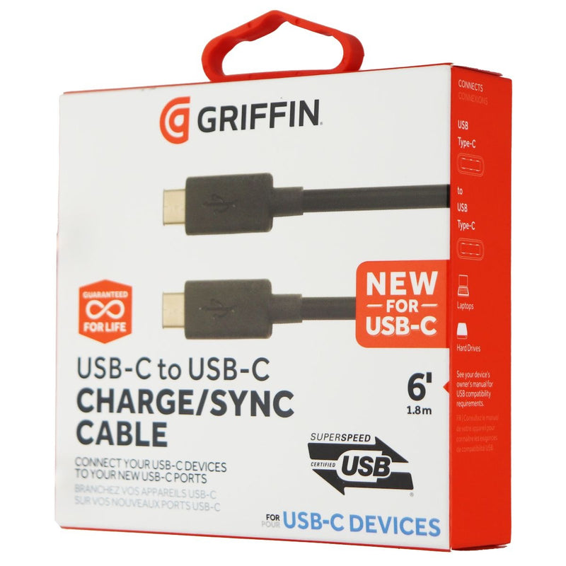 Griffin (GC1635) 6Ft Charge and Sync Cable for USB-C Devices - Black - Griffin - Simple Cell Shop, Free shipping from Maryland!
