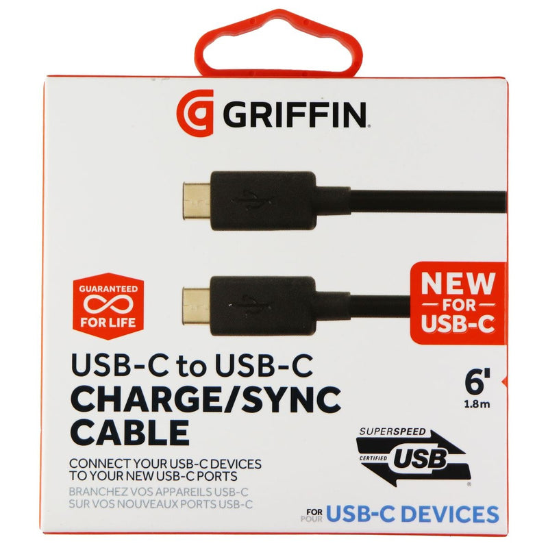 Griffin (GC1635) 6Ft Charge and Sync Cable for USB-C Devices - Black - Griffin - Simple Cell Shop, Free shipping from Maryland!