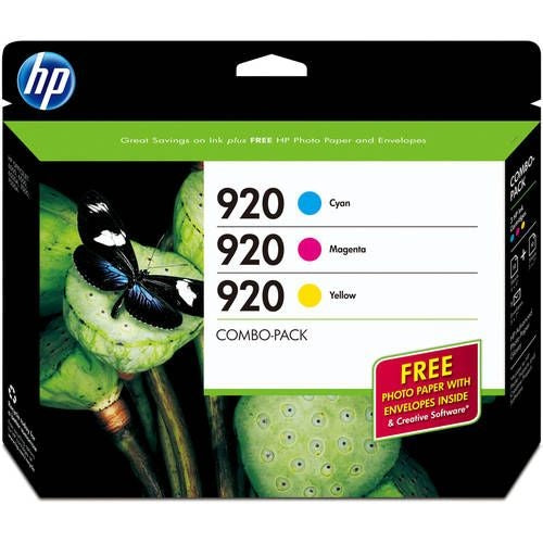 HP - Cyan Magenta and Yellow Original Cartridge Ink (920) w/ Photo / Envelopes - HP - Simple Cell Shop, Free shipping from Maryland!