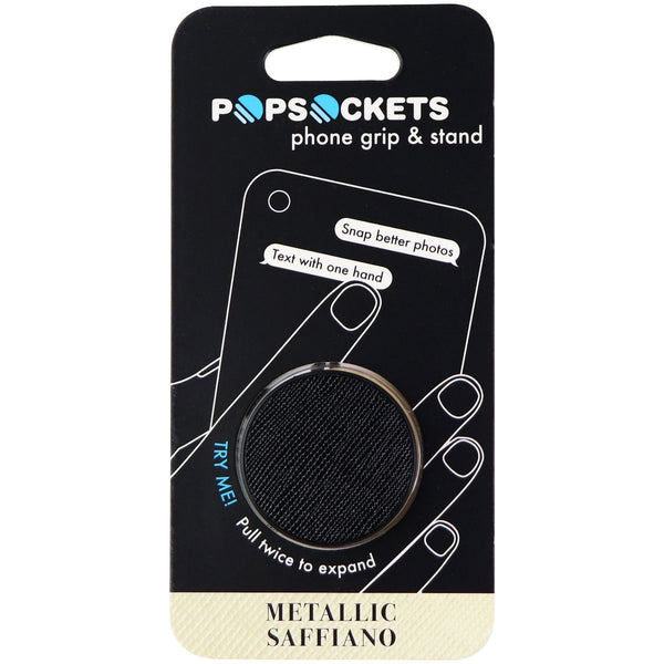 PopSockets (800276) Grip & Stand for Phones and Tablets - Saffiano Black - PopSockets - Simple Cell Shop, Free shipping from Maryland!