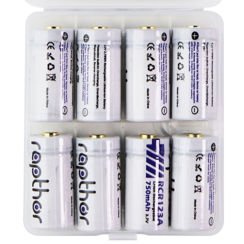 Rapthor 3.7V RCR123A Lithium Batteries (750mAh 8 Pack Set) for Arlo Camera - Rapthor - Simple Cell Shop, Free shipping from Maryland!