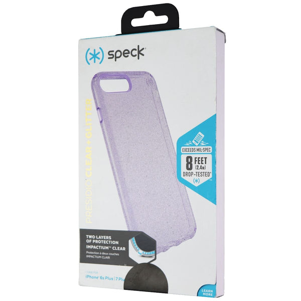 Speck Presidio Clear + Glitter for iPhone 8 Plus/7 Plus/6S Plus - Geode Purple