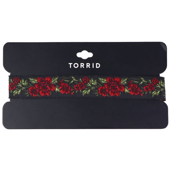 Torrid Black Floral Rosette Choker - Black/Red - Torrid - Simple Cell Shop, Free shipping from Maryland!