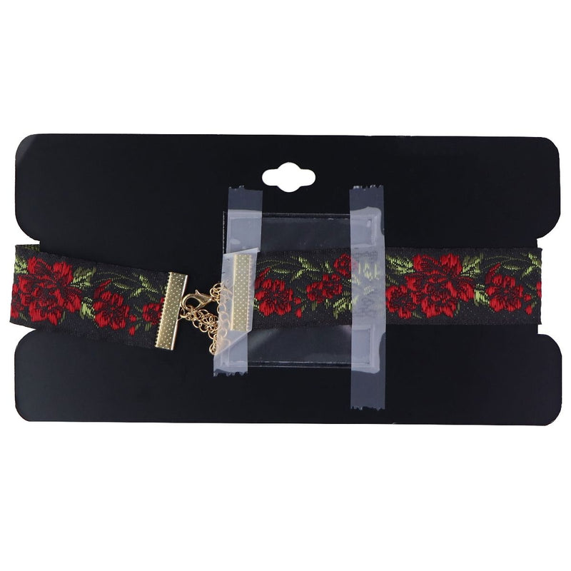 Torrid Black Floral Rosette Choker - Black/Red - Torrid - Simple Cell Shop, Free shipping from Maryland!