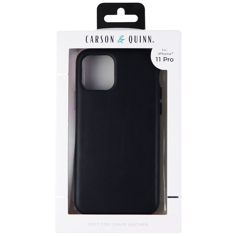 Carson & Quinn Case for iPhone 11 Pro - Black Soft Top Grain Leather - Carson & Quinn - Simple Cell Shop, Free shipping from Maryland!