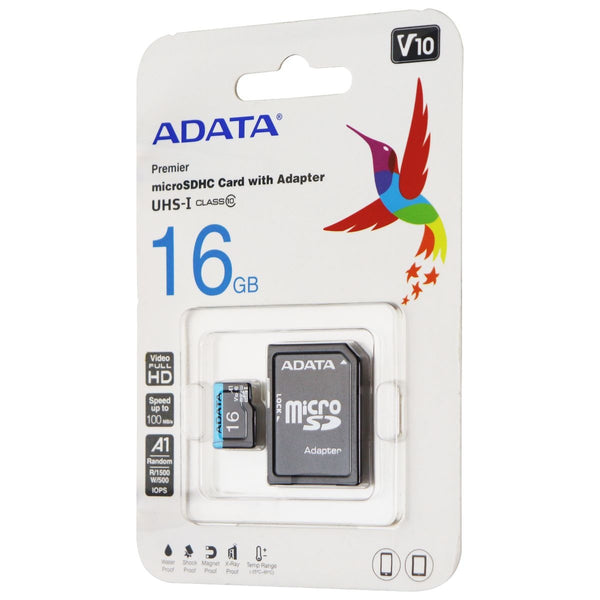 ADATA Premier (16GB) MicroSDHC/SDXC UHS-I Class 10 V10 A1 Memory Card 100 MB/s