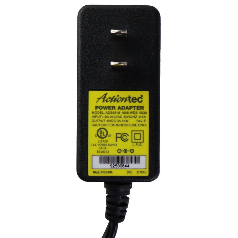 Actiontec 15-Watt (5V/3A) Wall Charger Power Adapter - Black (ADS6818-1505-WDB) - Actiontec - Simple Cell Shop, Free shipping from Maryland!