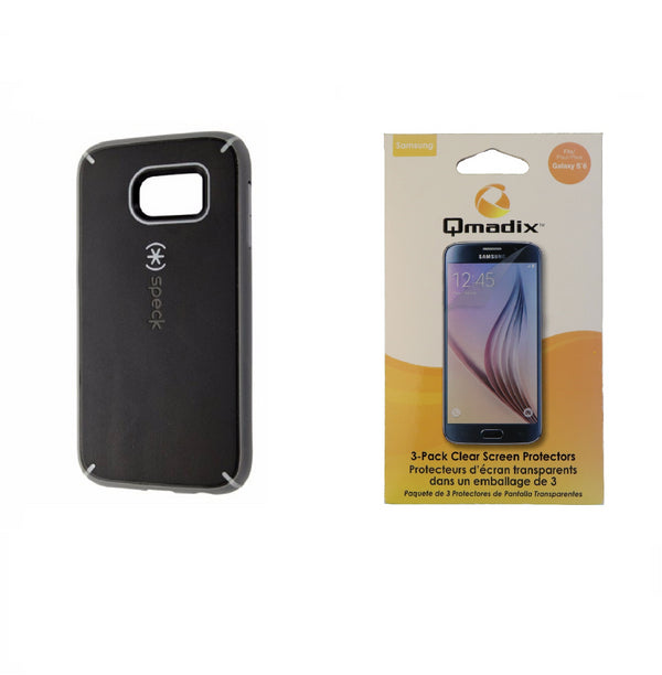 Speck Black Case and Qmadix Screen Protector 3-Pack for Samsung Galaxy S6 - Speck - Simple Cell Shop, Free shipping from Maryland!