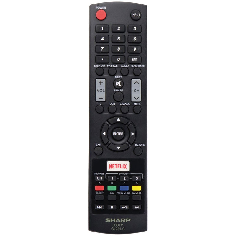 Sharp Remote Control (GJ221-C) for Select Hisense and Sharp TVs - Black - SHARP - Simple Cell Shop, Free shipping from Maryland!