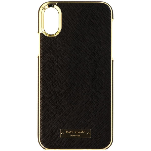 Kate Spade New York Wrap Hard Case for iPhone Xs & X  - Black Saffiano/Gold - Kate Spade - Simple Cell Shop, Free shipping from Maryland!